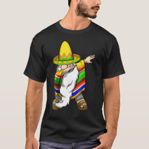 T-shirt Mexicain Dabbing Gnome Cinco De Mayo Poncho Sombre