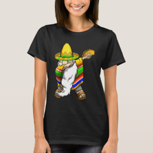 T-shirt Mexicain Dabbing Gnome Cinco De Mayo Poncho Sombre