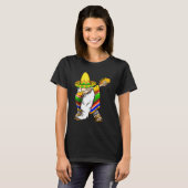 T-shirt Mexicain Dabbing Gnome Cinco De Mayo Poncho Sombre (Devant entier)