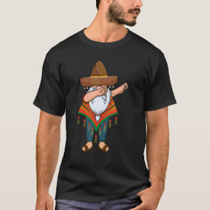 T-shirt Mexicain Dabbing Gnome Cinco De Mayo Poncho Sombre