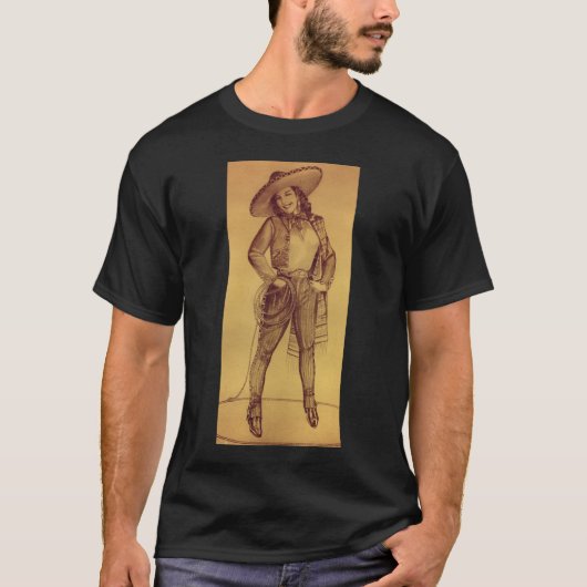 T-shirt mexicain de Ranchera de fille de goupille- (Devant)