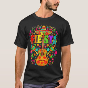T-shirt Mexicain Faisons la Fête Guitare Cinco De Mayo