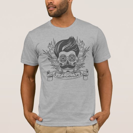 T-shirt Mexicain (gris de Heather) (Devant)