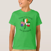 T-shirt Mexicain Irlandais Drapeaux Shamrock Votre nom (Devant)
