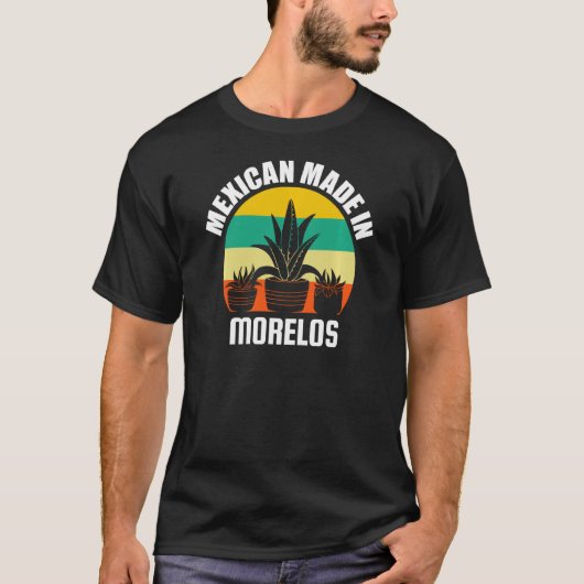 T-shirt Mexicain Né À Morelos Retro (Devant)