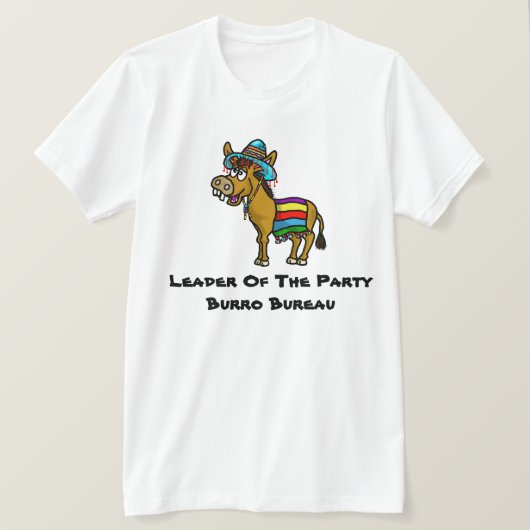 T-shirt mexicain Party Burro Bureau (Design devant)