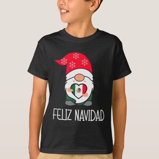 T-shirt Mexican Christmas Gnome Feliz Navidad Mexico (Devant)