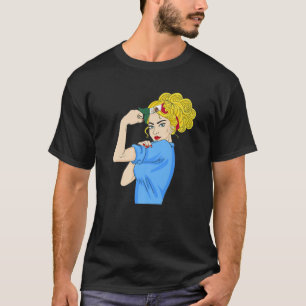 T-shirt Mexican Girl Heritage Mexico Flag Stro