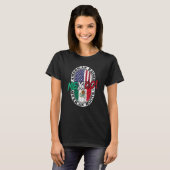 T-shirt Mexican Roots American Raised Patriotic Mexico And (Devant entier)