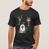 T-shirt Mexican Skeletons Mariachi Sombrero Hat The Day of (Devant)