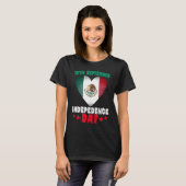 T-shirt Mexico 16th September Independence Day Mexican Fla (Devant entier)