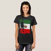 T-shirt Mexico Baseball Flag for Mexican Baseball Fans Vin (Devant entier)