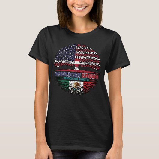 T-shirt Mexico Mexican US American États-Unis Tree (Devant)