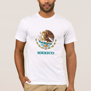 T-shirt Mexique & Aigle mexicain emblème, mode drapeau