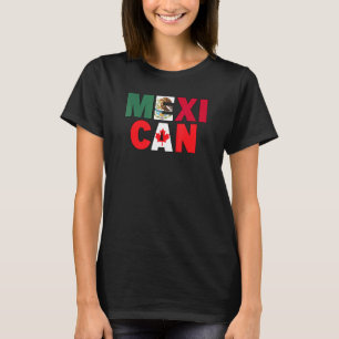 T-shirt Mexique Canada Drapeau Thématique pour la moitié c
