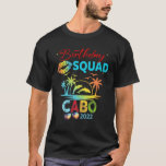T-shirt Mexique Cancun Cabo Birthday 2023<br><div class="desc">Mexico Cancun Cabo 30th 50th 60th Birthday Party Matching Mexican Fiesta Perfect To Celebrate Your 13th 40th 50th 35th 55th 65th 70th Birthday Having Fun In Cancun Cabo Playa del Carmen Eating Tacos Great Crew ou Squad Matching Group Set</div>