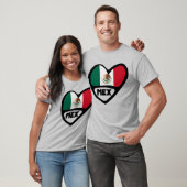 T-shirt Mexique Code Pays Coeur Drapeau, MEX (Unisexe)