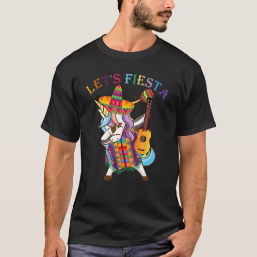 T-shirt Mexique Dabbing Unicorne Cinco De Mayo Mexicain Gu (Devant)