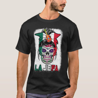 T-shirt Mexique Dia De Los Muertos La Jefa Crâne à sucre M