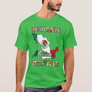 T-shirt Mexique Drapeau Hispanique Mois Fierté Mexique