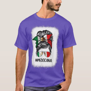 T-shirt Mexique Drapeau Maman Bun LATIN Méico Héritage His