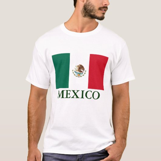 T-shirt Mexique Drapeau Mens (Devant)