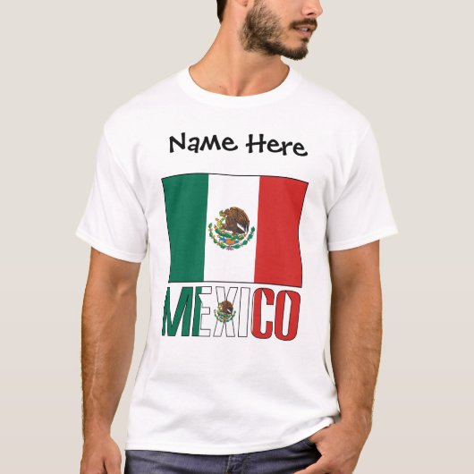 T-shirt Mexique Drapeau mexicain personnalisé (Devant)