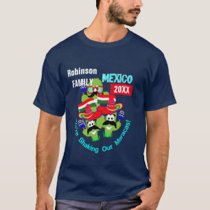 T-shirt Mexique Famille Vacances Amusants Personnalisés