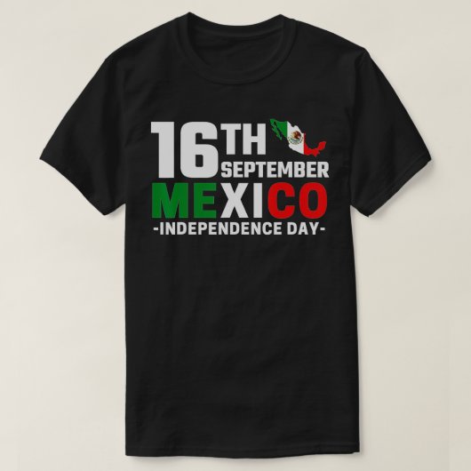 T-shirt Mexique Fierté Fête de l'Indépendance 2022 Drapeau (Design devant)