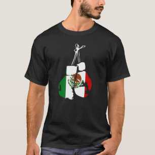 T-shirt Mexique Gants De Boxe Avec Drapeau Mexicain Pour B