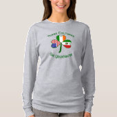 T-shirt Mexique Irlande États-Unis Drapeau Shamrock Person (Devant)
