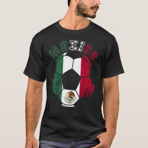 T-shirt Mexique Mexicaine Soccer Team Ball Mexicaine Drape