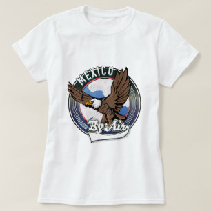 T-shirt Mexique par patch de voyage aérien.