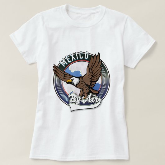 T-shirt Mexique par patch de voyage aérien. (Design devant)