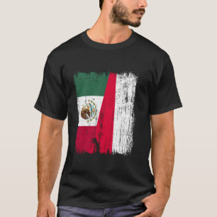 T-shirt Mexique Pologne Demi-drapeau Ancêtre Mexicain Polo