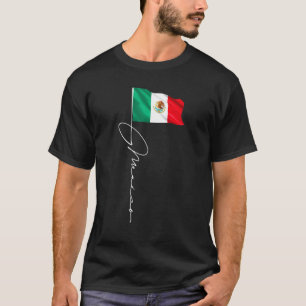 T-shirt Mexique Signature Drapeau Pole Patriotique Mexicai
