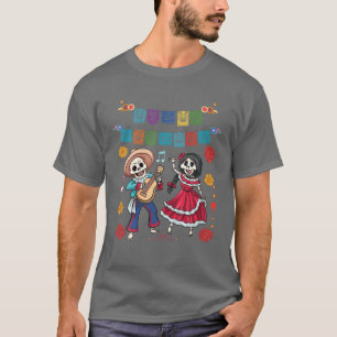 T-shirt Mexique Skeleton Couple Dancing Dia De Los Muertos