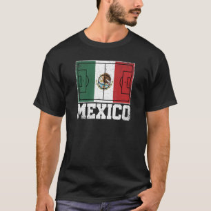 T-shirt Mexique Soccer Field Pays Drapeau Mexicain Fierté
