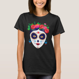 T-shirt Mexique Sugar couleur crâne fille Halloween Dia De