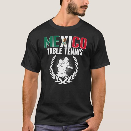 T-shirt Mexique Tennis de table Mexique Ping Pong Team Sou (Devant)