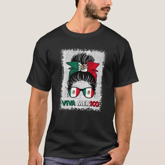 T-shirt Mexique Viva Mexique Fierté Drapeau mexicain (Devant)