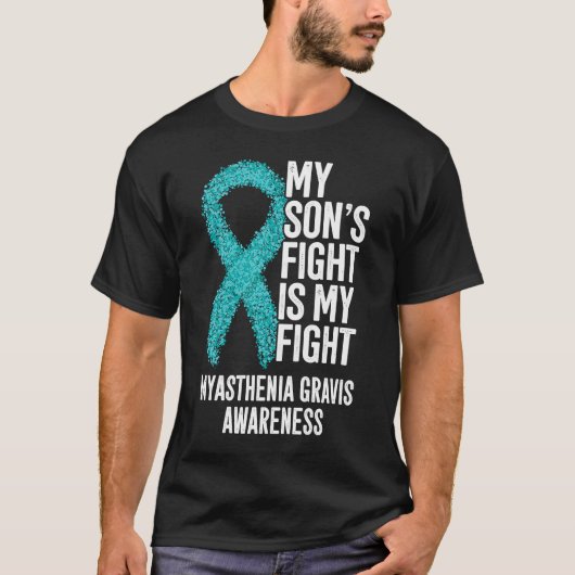 T-shirt MG Le combat de mon fils est mon combat Myasthenia (Devant)