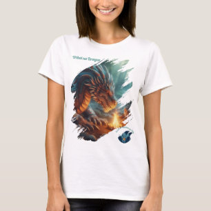 T-shirt Mga Dragon Tribal Fire Dragon Fantasy Art