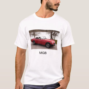 T-shirt MGB, voiture de sport, les anglais, 1976, rouge