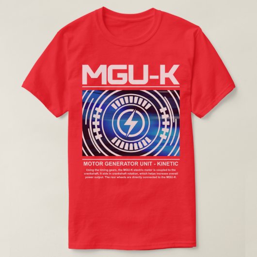 T-shirt MGUK F1 Power Unit Design en texte blanc (Design devant)