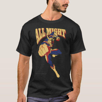 T-shirt Mha All Might Vintage 90's Pose d'action Super-hér