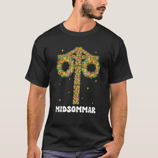 T-shirt Mi-été Solstice Maypole Midsomum Suède (Devant)