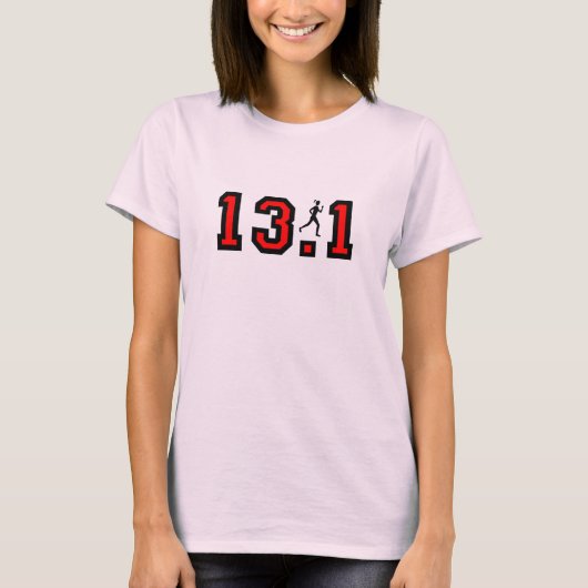T-shirt Mi-marathon féminin (Devant)
