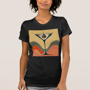 T-shirt Mi-siècle Moderne "vague de martini à l'olive pime