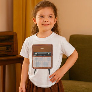 T-shirt Mi-siècle Vintage Radio Retro Music Lover